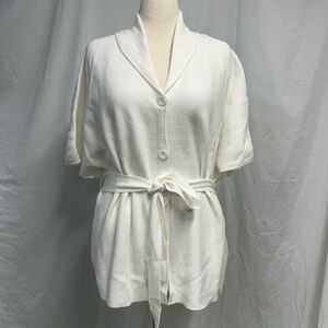 Madeleine Batwing Sleeve Belted Button-Up Cardigan